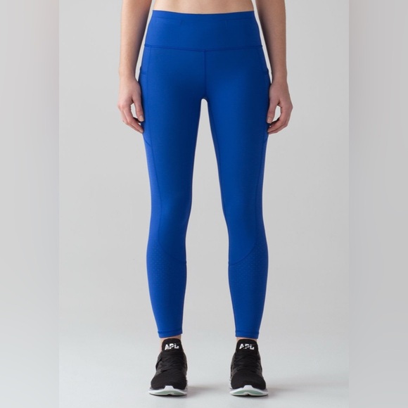 lululemon athletica Pants - Lululemon Women’s Mind Over Miles Tight 25” Jet Stream Blue Leggings Size 4